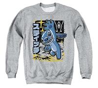 Cotton Soul Disney Lilo And Stitch Space Anime Crew Sweat-shirt Gris chiné