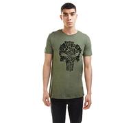 Cotton Soul Marvel Punisher Shattered T-shirt unisexe Vert militaire, vert militaire, M