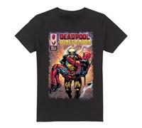 Cotton Soul Marvel Wolverine Saves Deadpool Comic Unisex T Shirt, Black, Noir, 3XL Homme