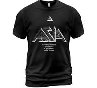 Cotton T-Shirt Music Tee John Wetton Geoff Downes Steve Howe Carl PalmerBlackL