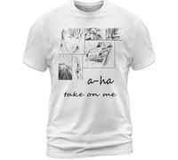 Cotton T-Shirt Take on Me A-Ha Furuholmen Morten Harket Waaktaar-Savoy White L