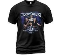 Cotton T-Shirt The Moody Blues Strange Times Album Tee Graeme Edge Denny LaineBlackL