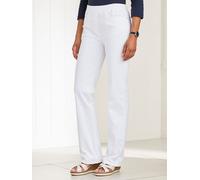 Cotton Traders Cotton Traders White Premium Pull On Twill Straight Leg Jeans