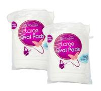 Cotton Tree Lot de 2 grands tampons ovales en coton, 100% pur coton