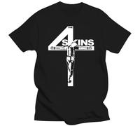 Cotton Tshirt Men Tees The 4 Skins Oi T Shirt UK Punk Streetpunk 4Skins Skinhead Male Teeshirt Funny Top Tees Mens Tshirt Black M