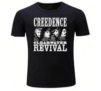 Cotton-Vintage-Tshirt-Men-Summer-Tees Creedence-Clearwater-Revival-Unisex-Loose-Tops-for-Him