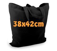 Cottonbagjoe 100 sacs en coton | 38x42 cm | unis | avec deux poignées courtes | à peindre | certifiés Öktex 100 | sacs en jute | sacs en tissu