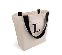 Cottonbagjoe Sac de transport élégant et spacieux imprimé personnalisé avec poche intérieure, fermeture éclair et grand fond Sac en coton en tissu Shopper Certifié Öko-Tex 100 Standard 45 x 38 cm