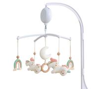 COTTONBEBE Mobile Musical Bébés-35 musical-3 modes-Volume réglable-Facile à installer- Pour garçons et filles-Licorne blanche