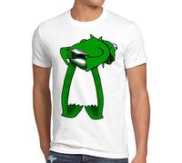 CottonCloud Kermit T-Shirt Homme Grenouille marionnette, Taille:M, Couleur:Blanc