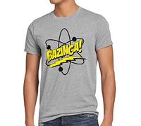 CottonCloud Sheldon Atome T-Shirt Homme, Taille:M, Couleur:Gris chiné