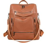 Cottoncode Sac à Dos Femme Élégant, Sacs à Main Portés Dos Moyen en Cuir PU, Sac à Dos Imperméable, Backpack Moderne pour Voyages, Travail, École, Escapades Urbaines