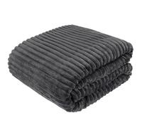 Cottonmarket Couverture 220 x 240 cm, couvre-lit double face, moelleux, pour jardin d'hiver et balcon, couverture pour terrasse, meubles de jardin, gris