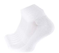 CottonPrime Lot de 6 paires de Chaussettes de sport Quarters - chaussettes fonctionnelles avec terry semelle, unisexe - taille 39-42 Blanc