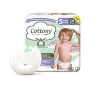 Cottony Couches avec du Coton Bio 24 Couches Taille 5 (11-25 kg)