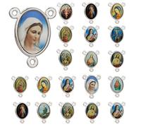 COTTVOTT Médaille miraculeuse Saint Benoît, Notre-Dame de Guadalupe pour la fabrication de bijoux, Vierge Marie Christ Jésus Centre de connexion, Alliage, Pas de gemme