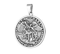 COTTVOTT Pendentif croix orthodoxe orientale/archange Saint Michel/Patron Saint Christophe, pendentif en acier inoxydable pour femme et homme