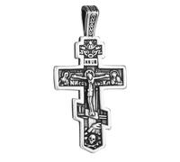 COTTVOTT Pendentif croix orthodoxe orientale/archange Saint Michel/Patron Saint Christophe, pendentif en acier inoxydable pour femme et homme