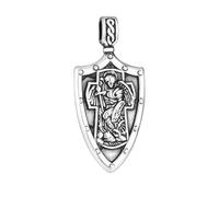 COTTVOTT Pendentif croix orthodoxe orientale/archange Saint Michel/Patron Saint Christophe, pendentif en acier inoxydable pour femme et homme