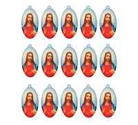 COTTVOTT Pendentif médaille de notre Dame de Guadalupe/Mont Carmel/Vierge Marie/Saint Joseph/Divine Mercy Jésus pour collier, fabrication de bijoux, Zinc, Pas de gemme