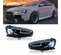 COTUND Paire de phares avant compatibles avec Mitsubishi Lancer EX SEL X (2008-2017) - Phares projecteurs(Right-hand drive,No Red eyes)