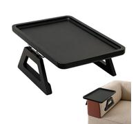 Couch Armrest Table - Foldable Wood Chair Table Insert Organizer | Portable Sofa Arm Tray for Desk, Seat, Bedside, Work, Breakfast Coffee Snack Eating
