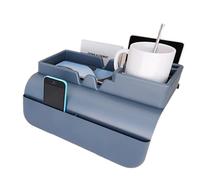 Couch Cup Holder - Anti-Slip Silicone Organizer with Side Pocket, Sofa Arm Tray for Drinks and Accessories, Phone Bed TV Use, Desk Car Travel Laptop Chair Convenience, Home and Multi-Purpose Holder