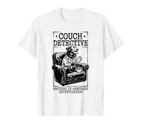 Couch Detective Cat True Crime Meme T-Shirt Graphique avec Valeur