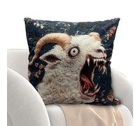 Couch Pillow Covers - 45 X 45cm Farmhouse Screaming Sheep Head Home Decor For Quirky Aesthetics, High Definition Animal Graphic With Hidden Zipper, Living Room Pillow Covers For Thanksgiving