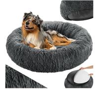 Couchage - TECTAKE - Panier MAYA pour chien avec rembourrage épais, maille peluche et dessous antidérapant, Ø 60 cm - Gris