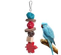 Couchatiel Toys - Kit D'activité Cage Oiseaux, Parrot Fun Playthings | Swing De Perche Croûte De Bois Naturel, Décoration De Configuration De Suspension Colorée, Pack D'attractions en Cage, Carn