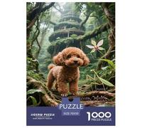 Couche à thé Poodle Puzzle 1000 Pieces Un Défi Difficile Jeux De Famille De Qualité Supérieure Cadeaux pour La Famille pour Adultes Et Enfants À Partir De 12 Ans