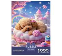 Couche à thé Poodle Puzzle 1000 Pieces Un Défi Difficile Jeux De Famille DIY Cadeaux pour La Famille Convient Aux Adultes Et Aux Enfants