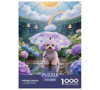 Couche à thé Poodle Puzzle Adulte 1000 Pièces Jeu Éducatif Défi Jouet Jeux De Famille Le Classique Cadeaux pour La Famille pour Adultes Et Enfants À Partir De 12 Ans