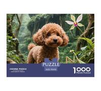 Couche à thé PoodleJigsaw Puzzles for Adults 1000 Pieces Age 12+ for Adults Challenge HighDifficulty Beautiful Decoration for Women Gifts for Man70x50cm/1000pcs