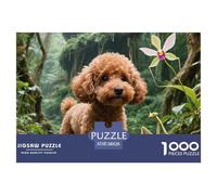 Couche à thé PoodleJigsaw Puzzles for Adults 1000 Pieces Age 12+ for Adults Educational Game Challenge Toy Beautiful Decoration Birthday Gifts38x26cm/1000pcs