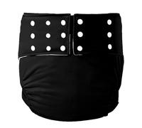 Couche adulte en tissu, culotte de protection réutilisable lavable, fermeture à boutons pression réglable, limite les fuites, noir, L