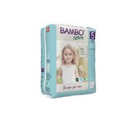 Couche anatomique écologique - BAMBO NATURE - Taille 5 12-18kg - Ultra-mince et absorbante - Effet antiodeurs