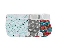 Couche Chien Femelle Très Absorbante Paquet de 3 - Culotte Chiennes Chaleurs avec Tampon Microfibre à 2 Couches, Polyester Respirant et Extérieur Imperméable Extra Large -Convient aux Tailles 25"- 35"