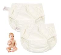 Couche de bain pour tout-petits 2 pièces, couche de bain réutilisable, respirante et lavable, pantalon natation unisexe pour bébé pour cours natation, blanc..