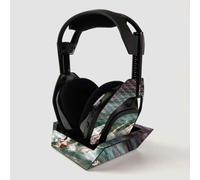 Couche de fibre de carbone de Mighlyskins pour Astro Gaming A50 Wireless Headphones + Station de base - Grunge Marble | Protection en fibre de ca