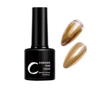 Couche de finition pour poudre chrome | 7 ml à catalyser sous lampe LED - Finition miroir ultra brillante | Pour femmes, usage en salon, art et beauté des ongles
