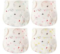 Couche De Poupées Reborn de 17-24 Pouces Réutilisables , Poupées Reborn Vêtements Accessoires pour 43 à 61 cm Poupées Fille&Garçon Couches à Motif Ours 4 pièces Cadeaux pour Enfants