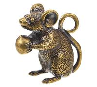 Couche de souris en laiton Zodiac Keychain Pendant Rat Charme des bijoux de bricolage Accessoires de rat Décoration pour hommes