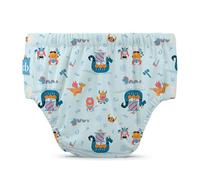 Couche d'eau avec boutons-pression The Vikings, taille L | Certifié Oeko-Tex Standard 100 | Lavable et réutilisable | Doublure Tencel™ Lyocell | Broches faciles | 10-16 kg
