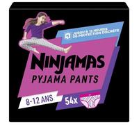 Couche jetables-Couches d'apprentissage Ninjamas Fille, 54 Sous-Vêtement De Nuit, 8-12 Ans. Paquet 1 Mois 4-7 ans
