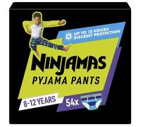 Couche Jetables-Couches D'apprentissage Ninjamas Garçon, 54 Sous-Vêtement De Nuit, 8-12 Ans, Paquet 1 Mois