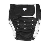 Couche Lavable pour Adultes Couvre-couche Réutilisable pour Personnes âgées Protection contre L'incontinence Sous-vêtements à Couches Lavables pour Femmes et Hommes(le noir)
