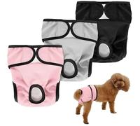 Couche pour Chien Femelle Culotte Chiennes Chaleurs Protection des Périodes Physiologiques, de Menstruelle, d'Incontinence, Lavable