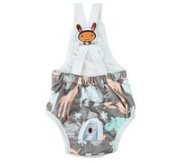 Couche pour chiot - 24 x 15 x 2 cm - Pantalon lavable avec bretelles - Couche réutilisable pour petit chien - Peinture pour petits animaux domestiques - Pour voyage, voiture, cage, chenil, cour, parc